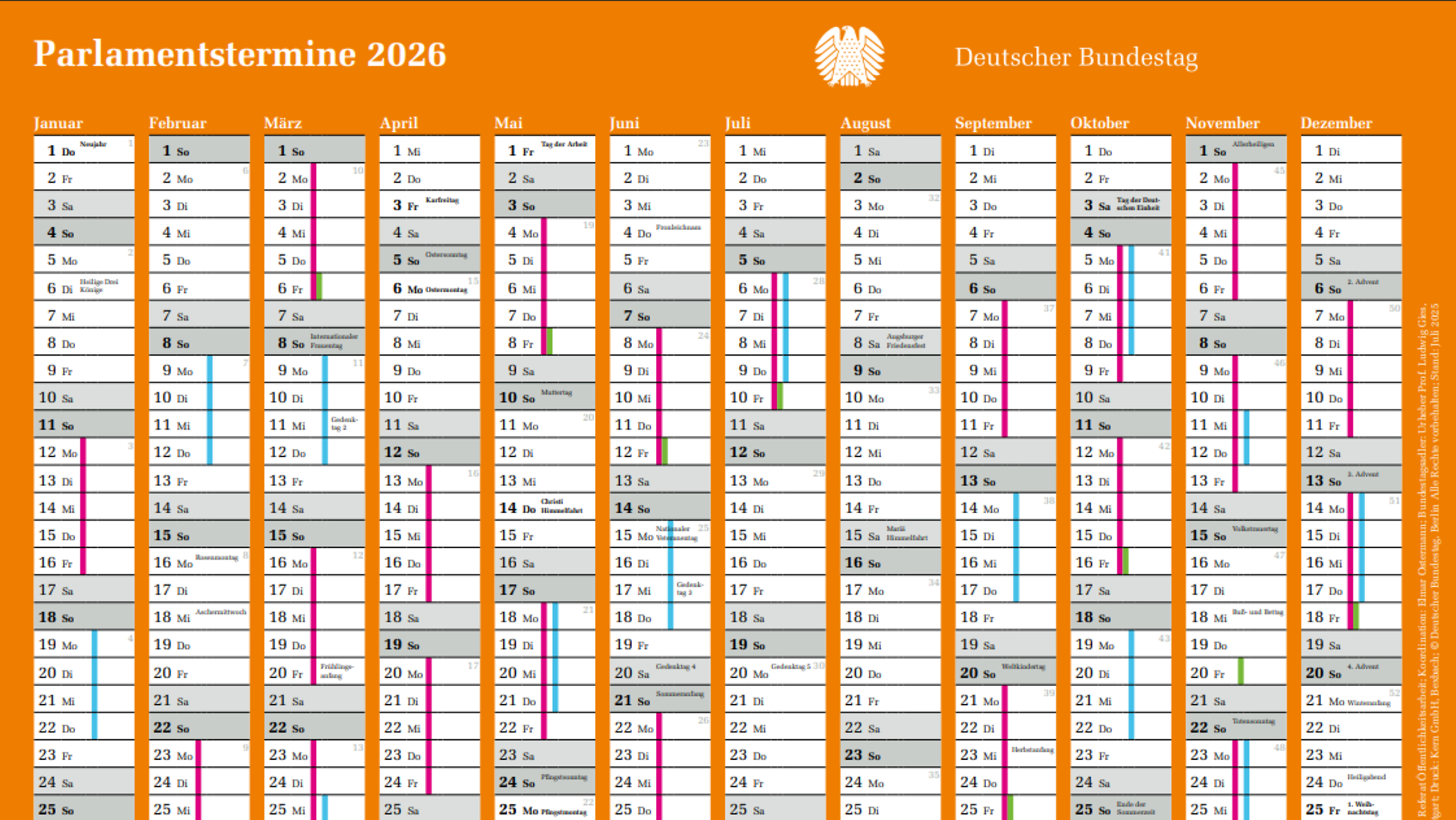 Sitzungskalender 2026