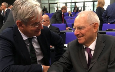 Mit Wolfgang Schäuble
