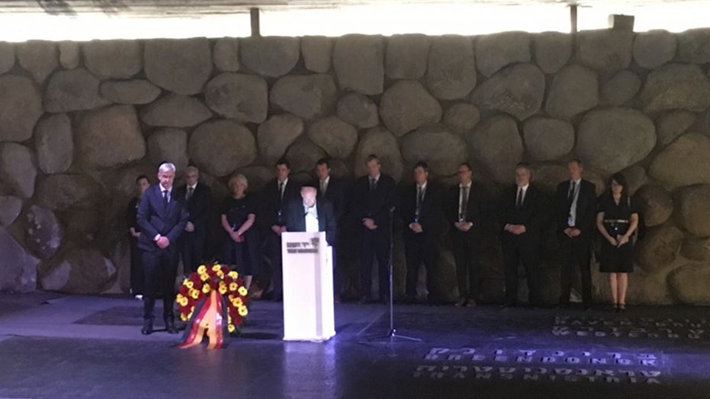 2018 Gedenken mit der Landessgruppe der niedersächsischen Abgeordneten in Israels Holocaust-Gedenkstätte Yad Vashem